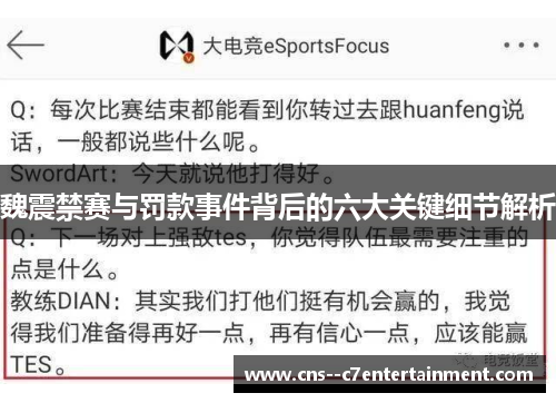 魏震禁赛与罚款事件背后的六大关键细节解析